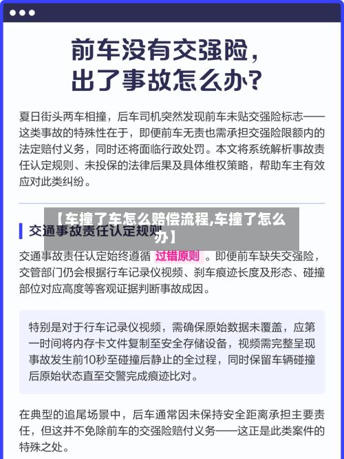 【车撞了车怎么赔偿流程,车撞了怎么办】