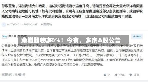 净利比较多大增超2100%！今夜，多家A股公告-第2张图片