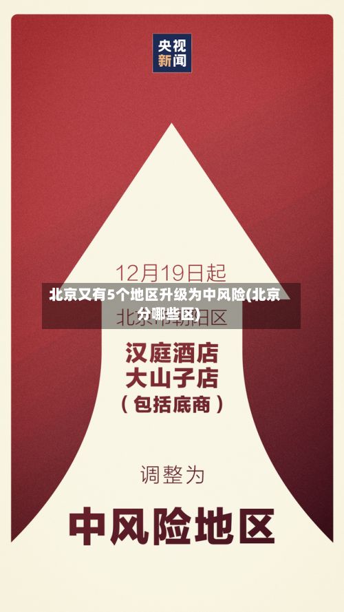 北京又有5个地区升级为中风险(北京分哪些区)