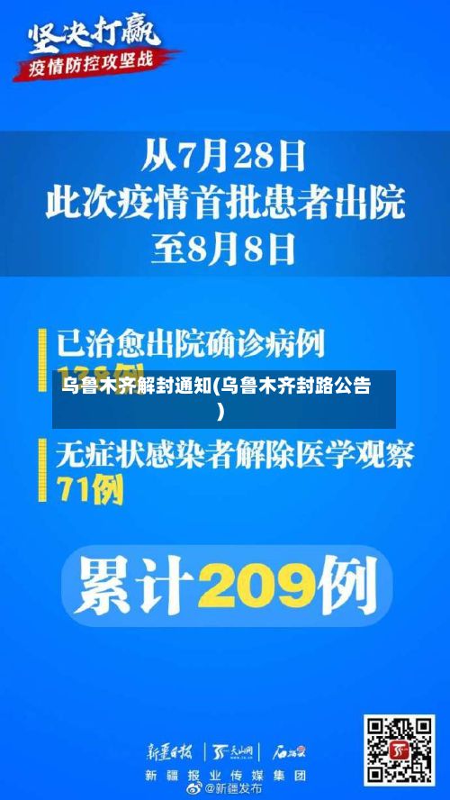 乌鲁木齐解封通知(乌鲁木齐封路公告)