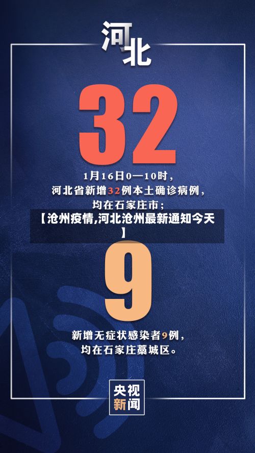 【沧州疫情,河北沧州最新通知今天】
