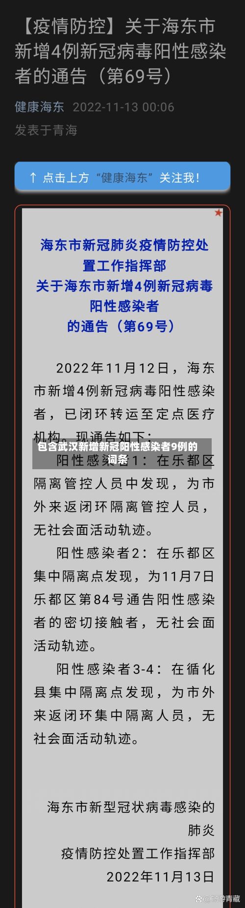 包含武汉新增新冠阳性感染者9例的词条