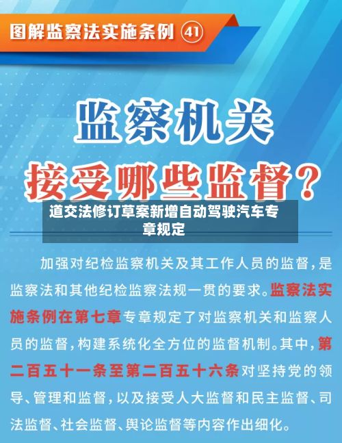 道交法修订草案新增自动驾驶汽车专章规定