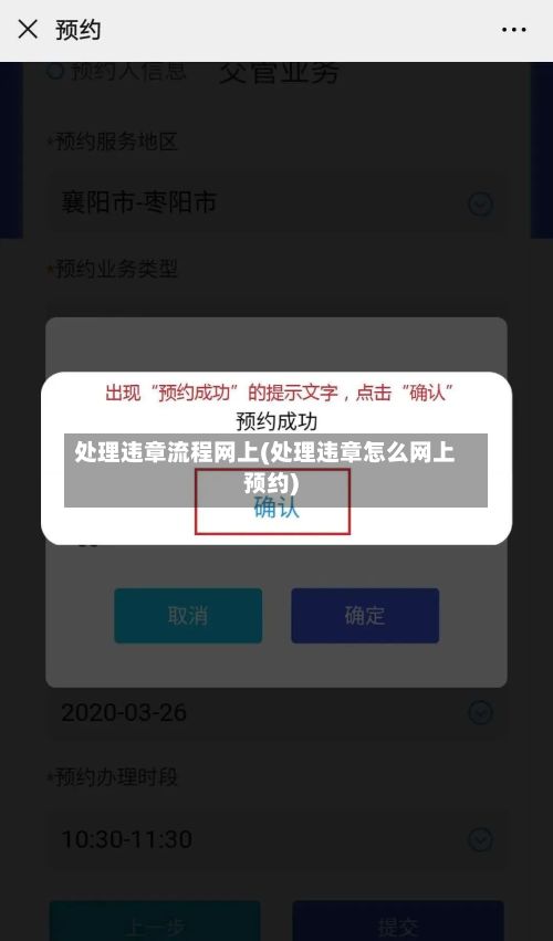 处理违章流程网上(处理违章怎么网上预约)