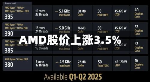 AMD股价上涨3.5%