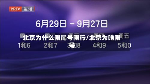 北京为什么限尾号限行/北京为啥限号-第2张图片