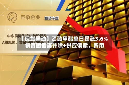 【现货异动】乙酸甲酯单日暴涨3.6%！下游需求井喷+供应偏紧，费用创月内新高-第3张图片