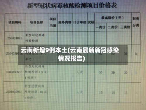云南新增9例本土(云南最新新冠感染情况报告)
