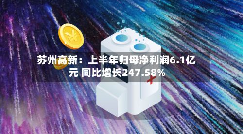 苏州高新：上半年归母净利润6.1亿元 同比增长247.58%