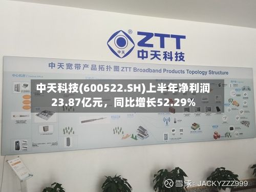 中天科技(600522.SH)上半年净利润23.87亿元，同比增长52.29%
