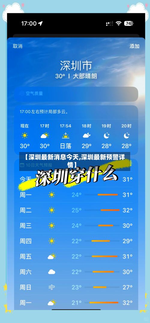 【深圳最新消息今天,深圳最新预警详情】