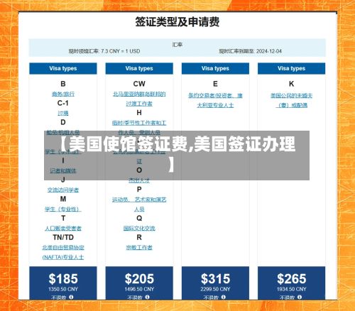 【美国使馆签证费,美国签证办理】