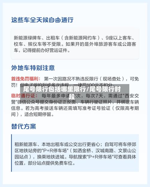 尾号限行包括哪里限行/尾号限行时段
