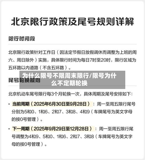 为什么限号不限周末限行/限号为什么不定期轮换-第3张图片