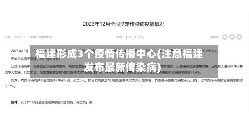 福建形成3个疫情传播中心(注意福建发布最新传染病)