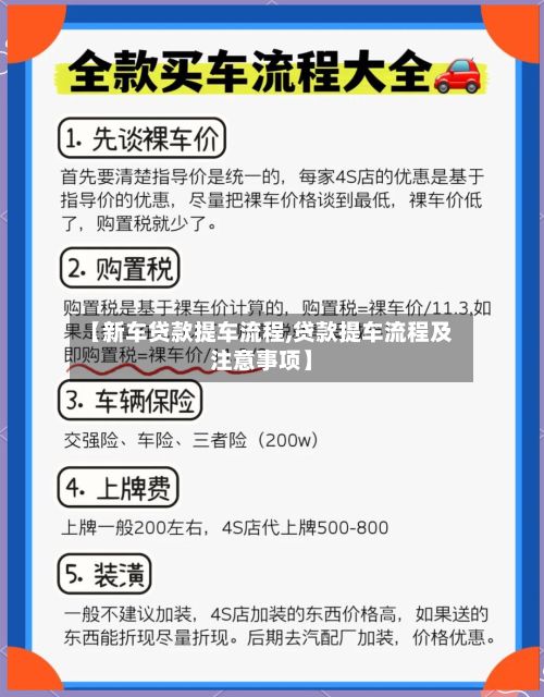 【新车贷款提车流程,贷款提车流程及注意事项】