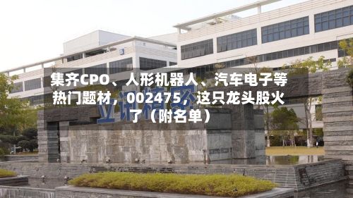 集齐CPO、人形机器人	、汽车电子等热门题材，002475，这只龙头股火了（附名单）-第2张图片