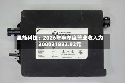 昱能科技:2026年半年度营业收入为300031832.92元-第1张图片