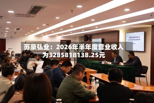 苏豪弘业：2026年半年度营业收入为3285818138.25元-第2张图片