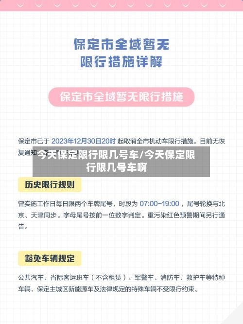 今天保定限行限几号车/今天保定限行限几号车啊-第2张图片