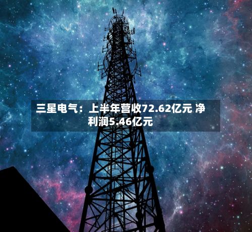 三星电气:上半年营收72.62亿元 净利润5.46亿元