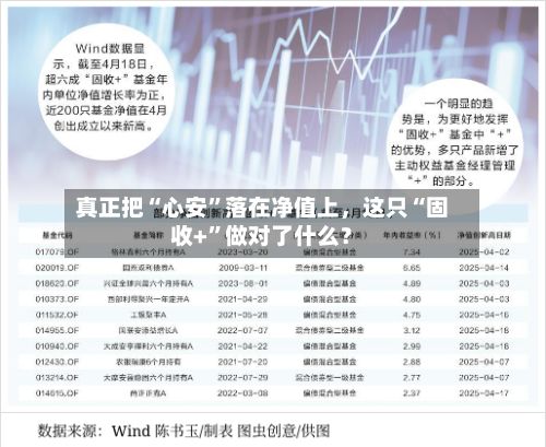 真正把“心安”落在净值上，这只“固收+”做对了什么？-第2张图片