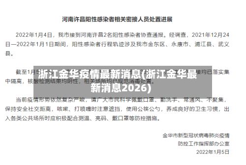 浙江金华疫情最新消息(浙江金华最新消息2026)-第2张图片