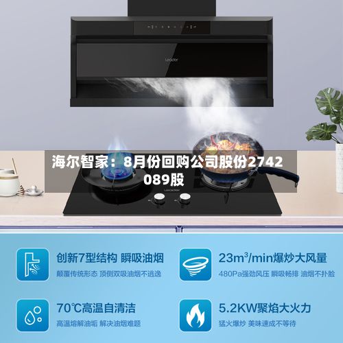 海尔智家:8月份回购公司股份2742089股-第1张图片