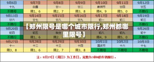 【郑州限号是哪个城市限行,郑州都哪里限号】