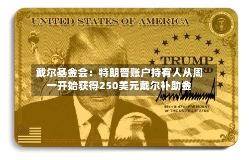 戴尔基金会：特朗普账户持有人从周一开始获得250美元戴尔补助金-第2张图片