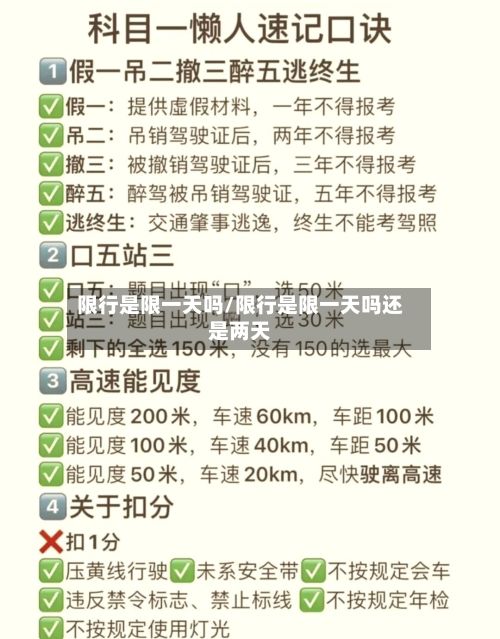 限行是限一天吗/限行是限一天吗还是两天
