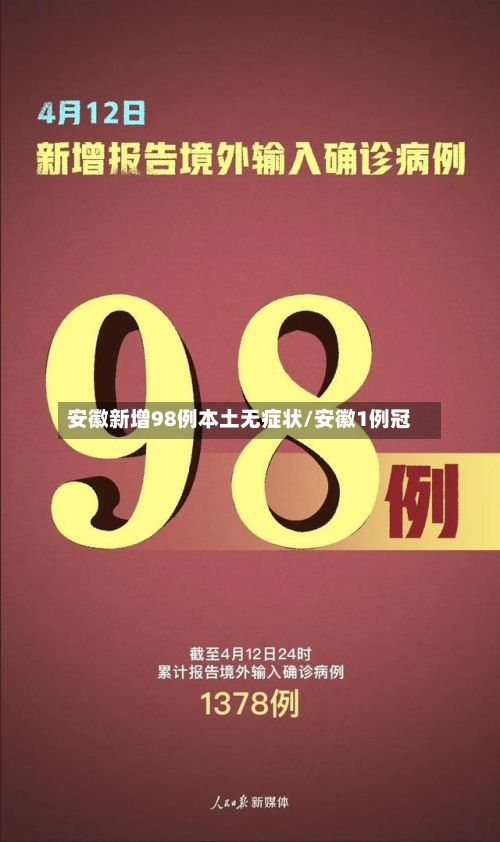 安徽新增98例本土无症状/安徽1例冠-第2张图片