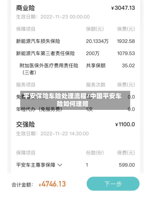 平安保险车险处理流程/中国平安车险如何理赔-第2张图片