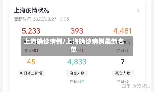 上海确诊病例/上海确诊病例最新名单-第2张图片