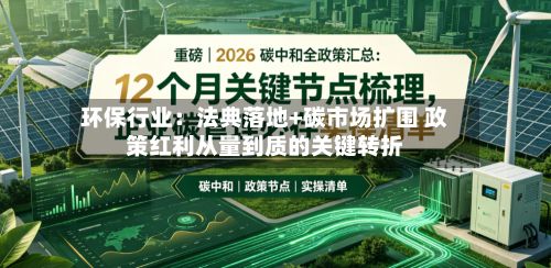 环保行业：法典落地+碳市场扩围 政策红利从量到质的关键转折