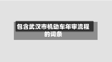 包含武汉市机动车年审流程的词条