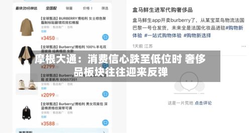 摩根大通:消费信心跌至低位时 奢侈品板块往往迎来反弹-第2张图片