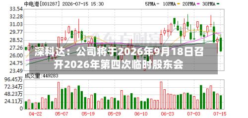 深科达：公司将于2026年9月18日召开2026年第四次临时股东会