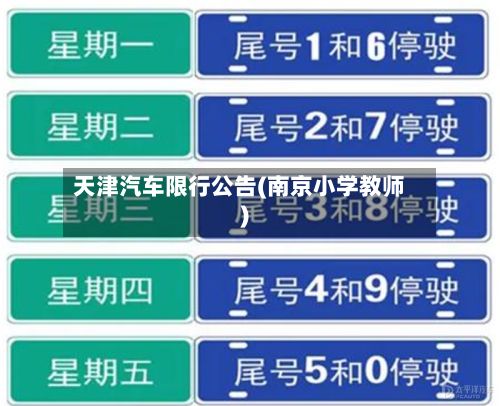 天津汽车限行公告(南京小学教师)-第3张图片