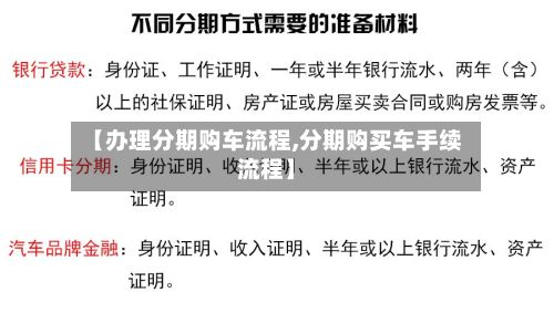 【办理分期购车流程,分期购买车手续流程】-第3张图片