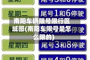 南阳车辆限号限行区域图(南阳车限号是怎么限的)